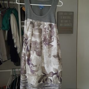 Grey floral dress